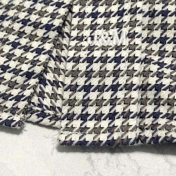 Johnston And Murphy Shirt Mens L Multicolor Long Sleeve Button Up Houndstooth - Picture 5 of 10
